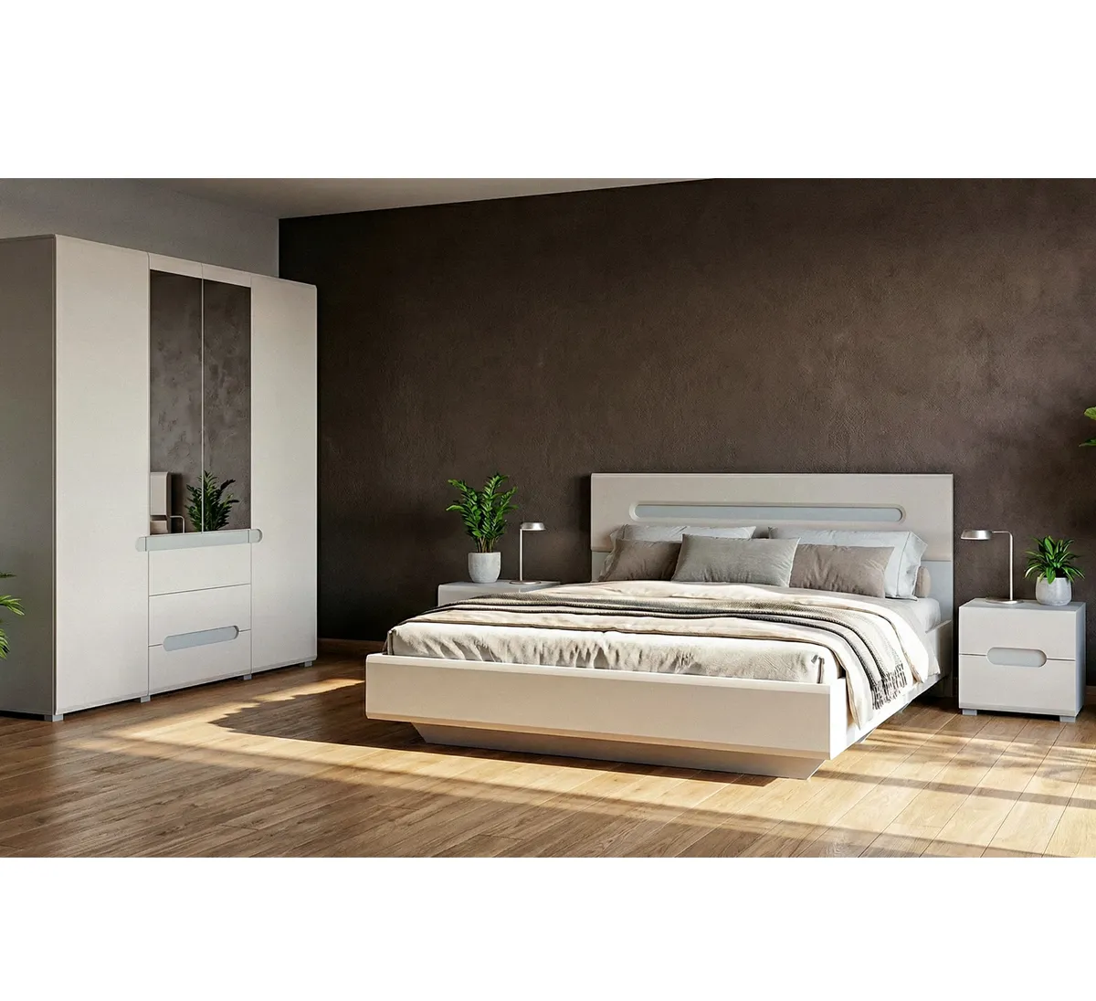 Кровать Fortis МН-026-10-180-С1 Леонардо Кашемир