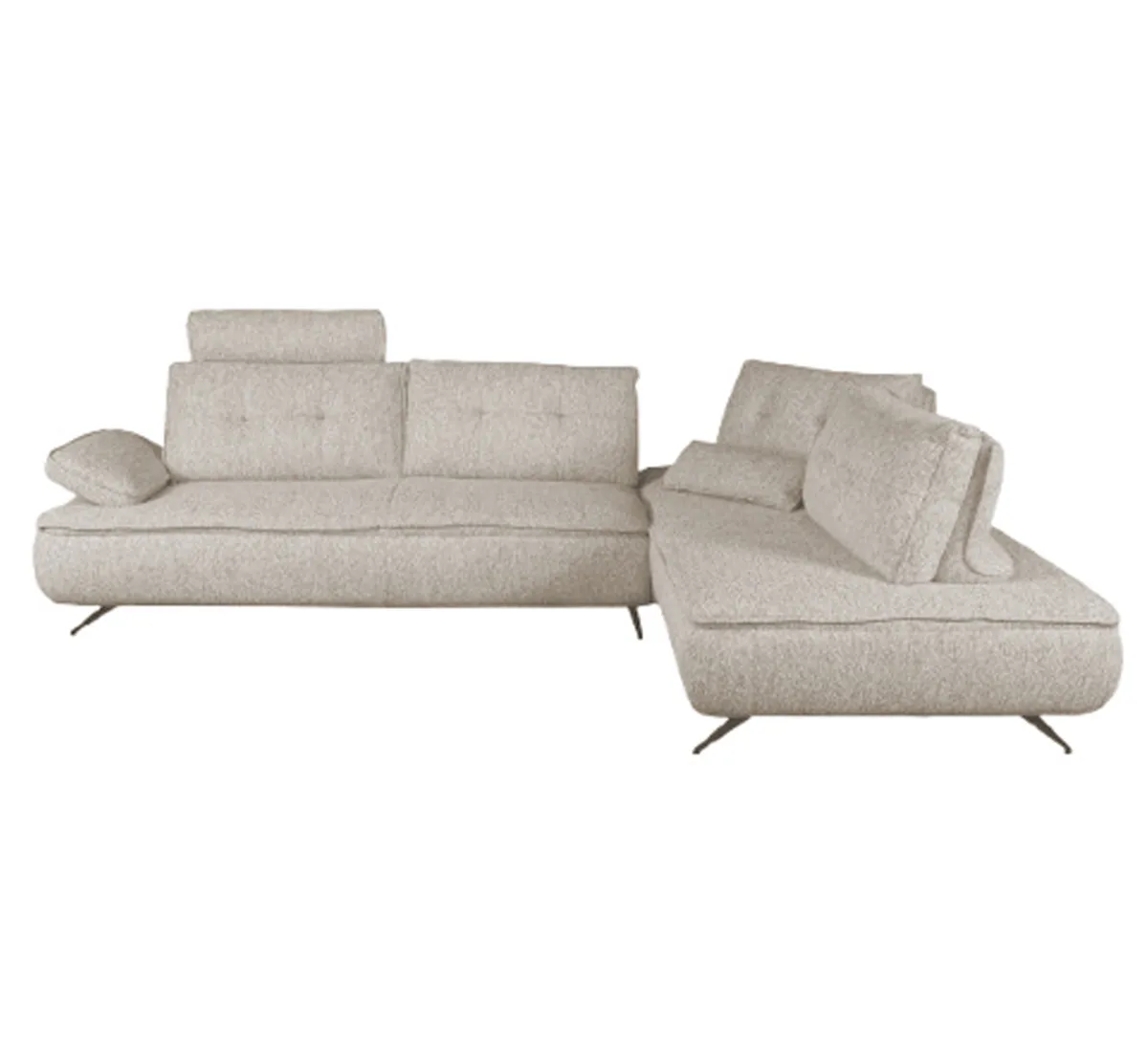 Диван угловой правый Fortis 33976 (светло-бежевый)