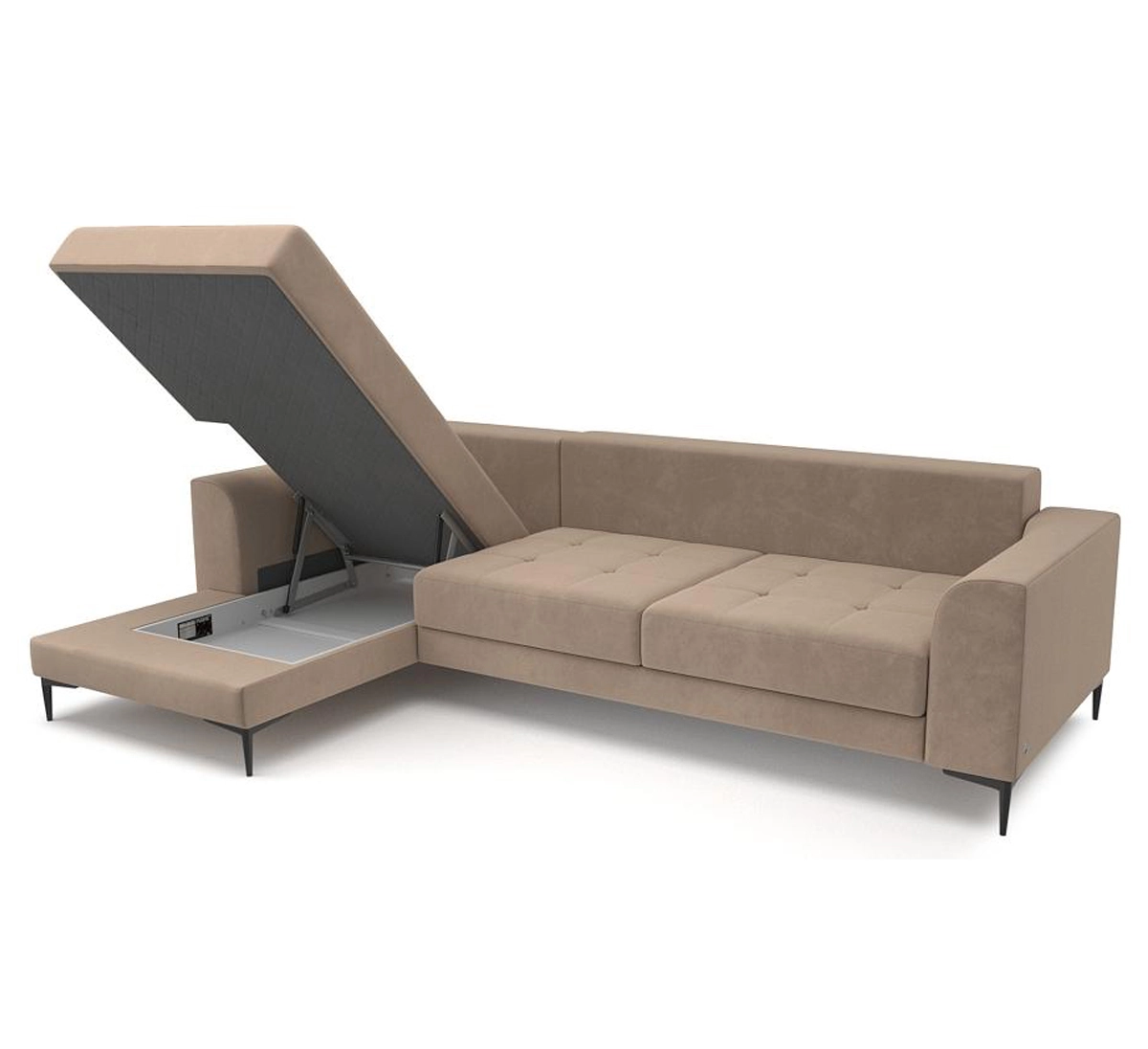 Диван угловой правый Fortis Пьер (Noel ivory)