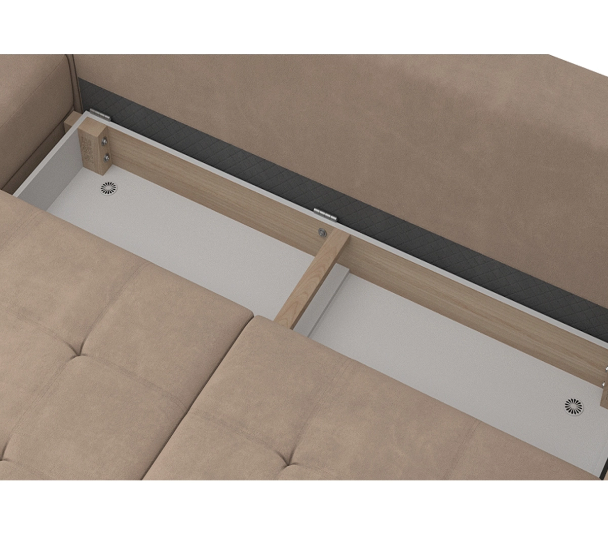 Диван угловой правый Fortis Пьер (Noel ivory)